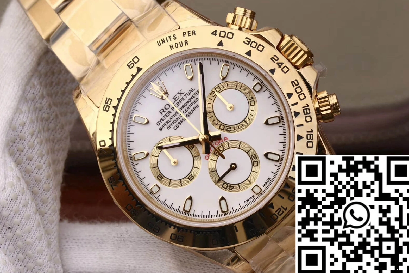 Gold M116508-0001 Rolex Factory Dial Cosmograph White Yellow JH Daytona 0131